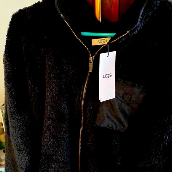 UGG Jackets & Blazers - NWT Ugg hoodie #warm #Sweater #6  #Black #Furry #NWT jacket #Jacket